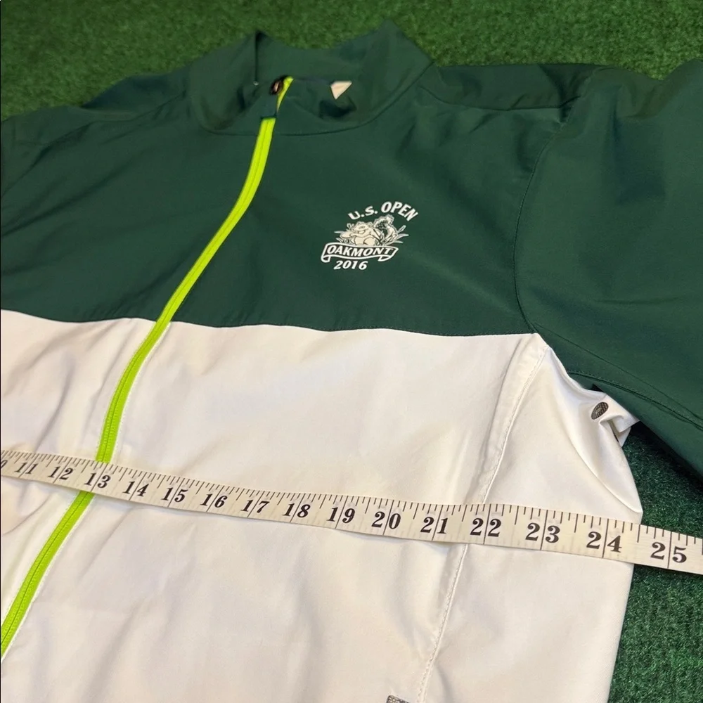 Polo Golf Ralph Lauren Full Zip Weatherproof Jacket (Green & White / Size Large) - Picture 3 of 7